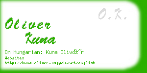 oliver kuna business card